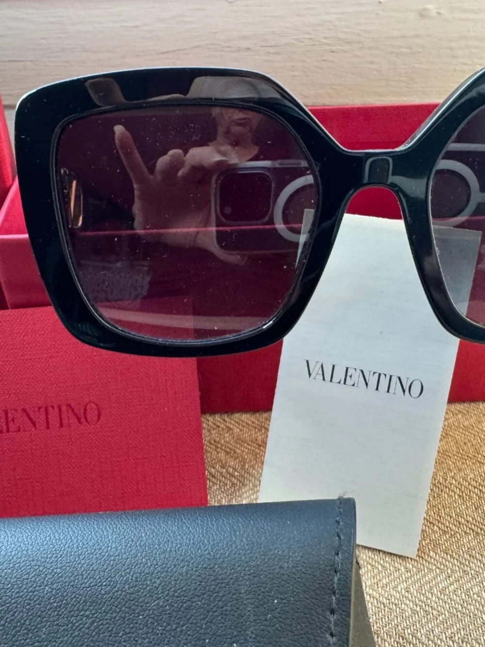 V Logo Signature Square Beautiful Valentino Sunglasses Orignal Box and Tags